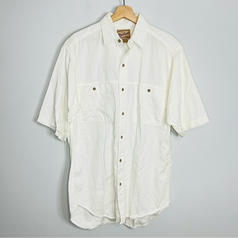 WoolRich White Cotton Safari Utility Button Up M